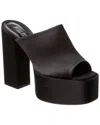 Paris Texas Sasha Satin Platform Sandal In Black