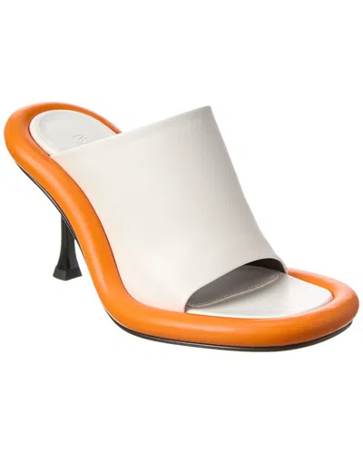 Jw Anderson Bumper-tube Leather Mules In White