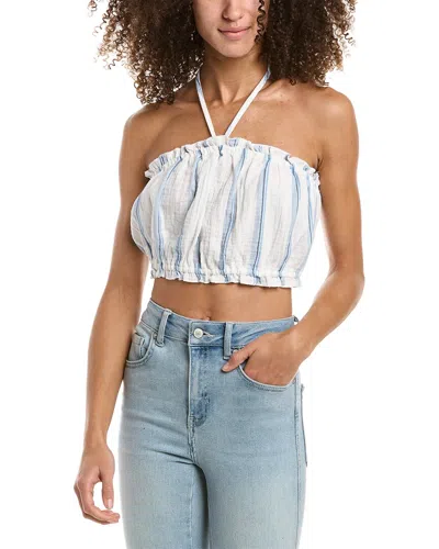 Ocean Drive Stripe Gauze Tube Top In Blue