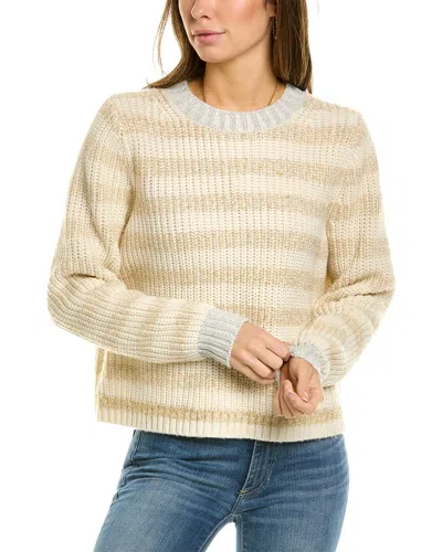Boden Tinsel Stripe Wool & Alpaca-blend Sweater In White