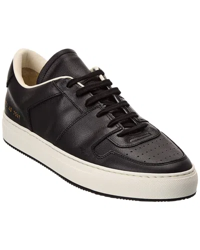 Common Projects Decades Low Leather Sneaker In Black