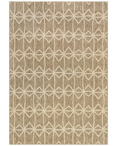 Nuloom Saunders Geometric Indoor/outdoor Polypropylene & Polyester Area Rug In Beige