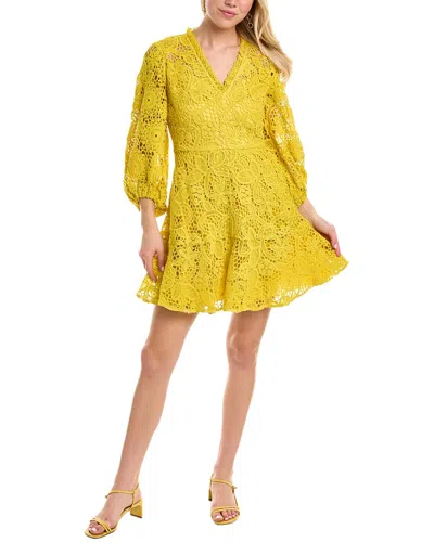 Pearl By Lela Rose Lace Dress In Yellow