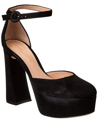 Gianvito Rossi Holly Suede Pump In Black