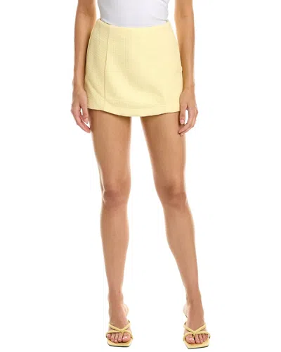 Avantlook Waffle Knit Skort In Yellow