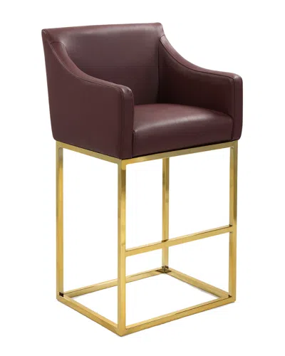 Chic Home Bluebell Wine Stool In Brown
