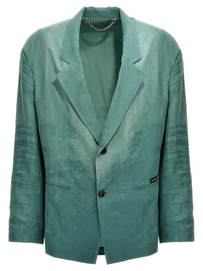 Martine Rose Sunbleach Blazer In Blue