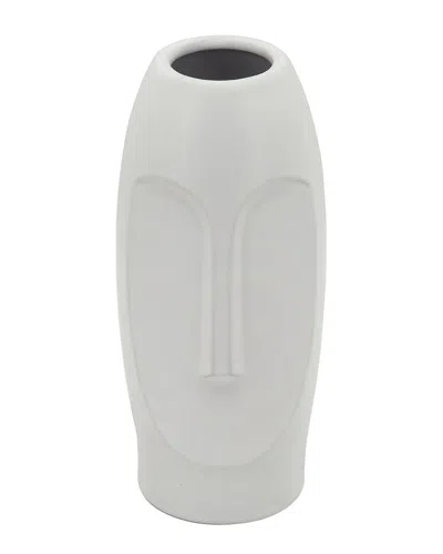 Sagebrook Home Face Vase In White