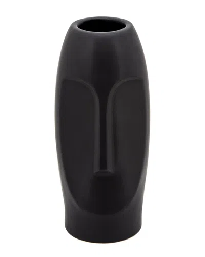 Sagebrook Home Face Vase In Black