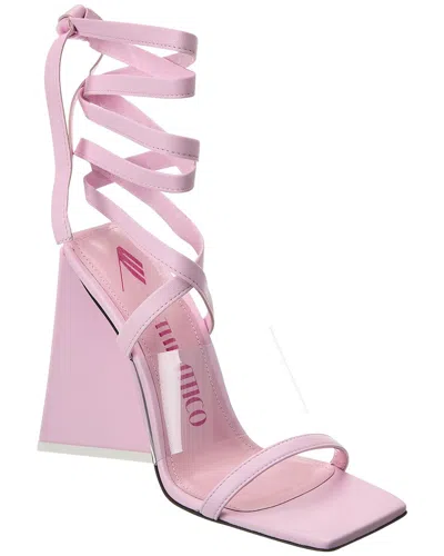 Attico Isa Ankle-tie Sandals In Pink