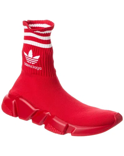 Balenciaga X Adidas Speed Sock Sneakers In Red