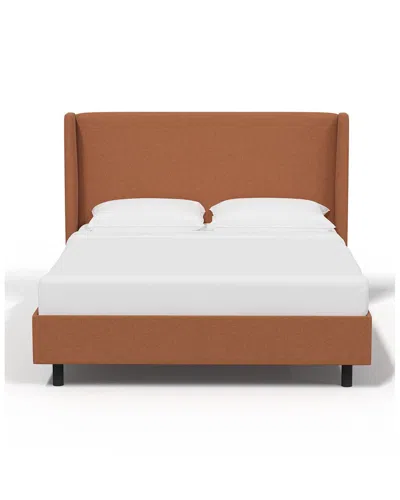 Skyline Furniture Upholstered Platform Bed Zuma In Orange