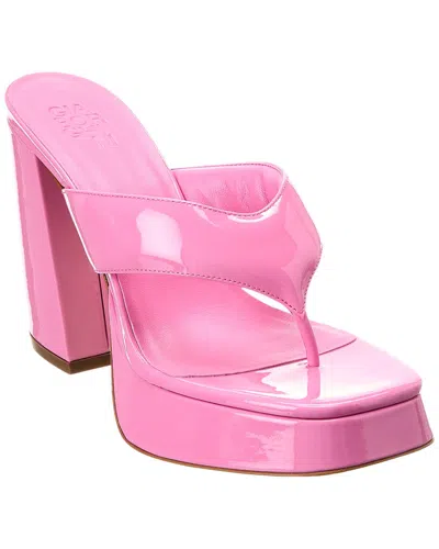 Gia Borghini Gia 17 Patent Platform Sandal In Pink