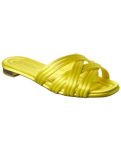 Aquazzura Oahu Satin Sandal In Yellow
