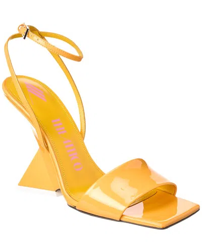 Attico Ankle Strap Patent Sandal In Orange