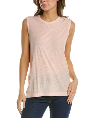James Perse Cotton-gauze Tank In Pink