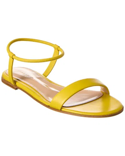 Gianvito Rossi Jaime Leather Sandal In Yellow