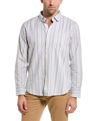 Tommy Bahama Lazlo Francisco Stripe Silk-blend Shirt In White