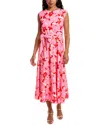 Alexia Admor Paris Sleeveless Asymmetric Tie Midi Dress In Pink