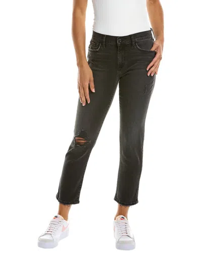 Joe's Jeans Mid-rise Straight Crop Jean In Black