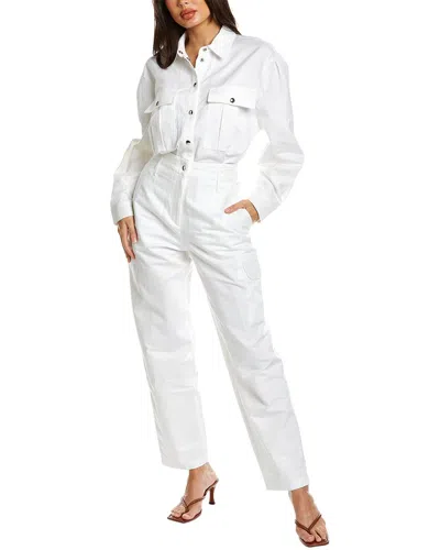 Iro Touza Linen-blend Jumpsuit In White