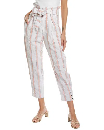 Iro Rula Striped-leg Trousers In White