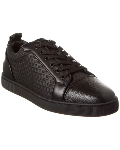 Christian Louboutin Louis Junior Orlato Leather Sneaker In Black