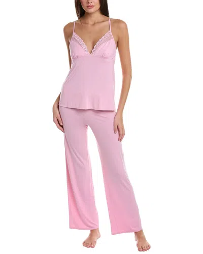 Natori 2pc Feather Essentials Pajama Set In Pink