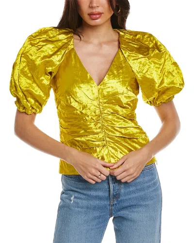 Ulla Johnson Metallic Top In Yellow