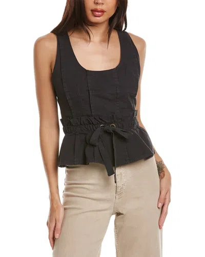 Ulla Johnson Peplum Top In Black