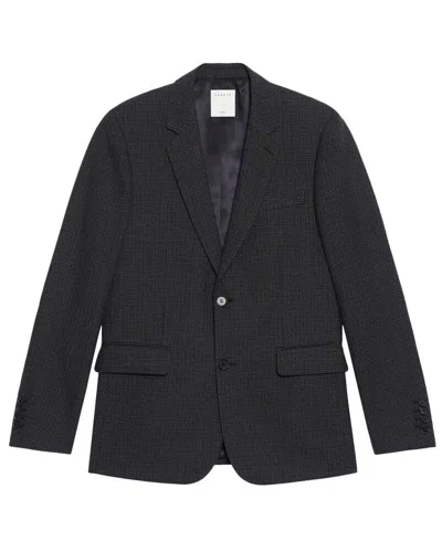 Sandro Formal Houndstooth Wool Suit Jacket In Black