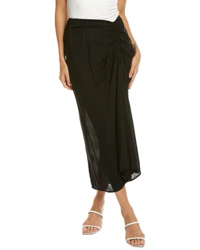Just Bee Queen Divya Linen-blend Skirt In Black