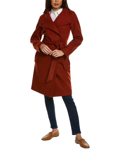 Hugo Boss Wool-blend Coat In Red