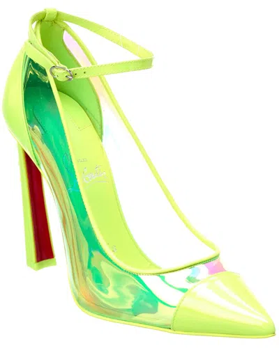 Christian Louboutin Debout Condorapik 100 Vinyl & Patent Pump In Yellow