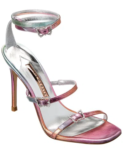 Sophia Webster Venus Metallix Ombre Leather Stiletto Sandals In Purple