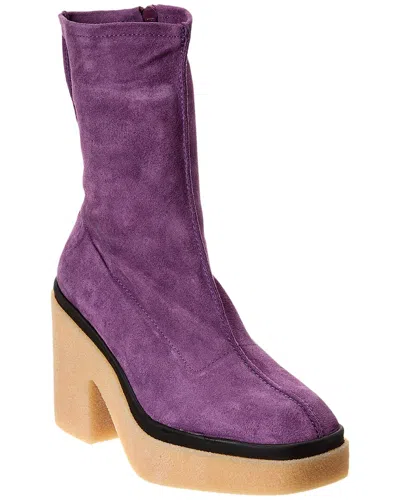 Free People Gigi Suede Ankle Boot In Purple