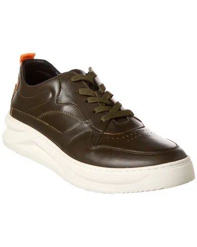 French Connection Zeke Leather Sneaker In Green