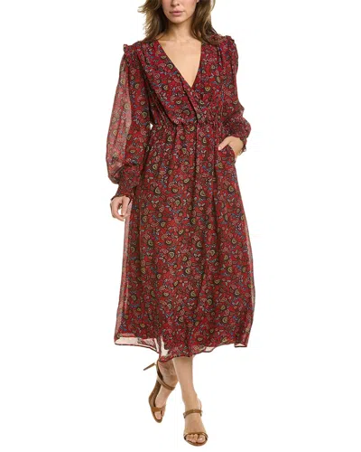 Boden Becky Midi Wrap Dress In Winterberry, Exotic Floral