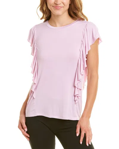 Hale Bob Ruffle Top In Pink