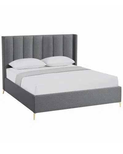 Inspired Home Naeem Upholstered Platform Bed