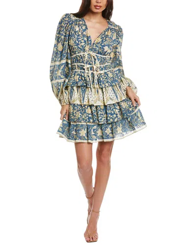 Ulla Johnson Tiered Mini Dress In Blue