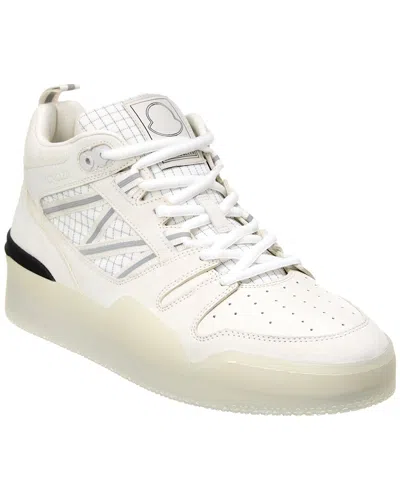 Moncler Pivot Mid Leather Trainer In White