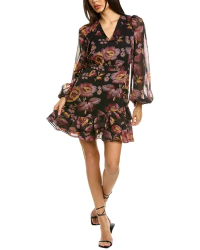 Ted Baker Womens Black Floral-print Woven Mini Dress