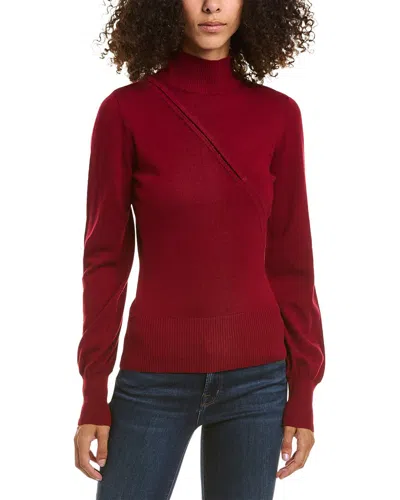 Nicholas Karima Hook-detailed Wool And Cotton-blend Turtleneck Sweater In Red