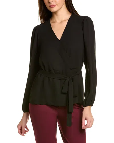 Anne Klein Peplum Blouse In Black