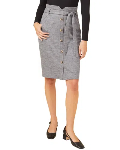 J.mclaughlin Leolia Wool-blend Skirt In Grey