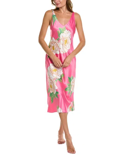 N Natori Paradise Peony Gown In Pink