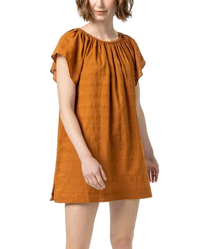 Lilla P Flutter Sleeve Raglan Linen-blend Dress