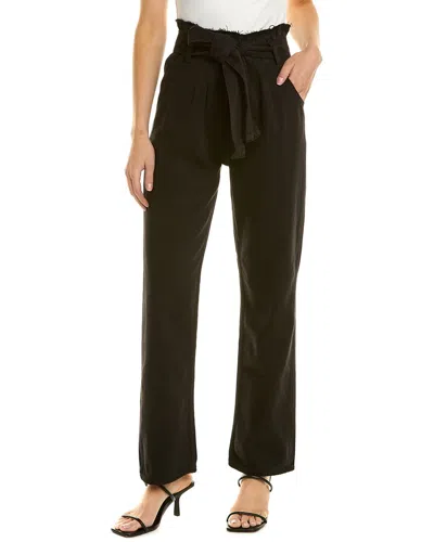 Hudson Jeans High-rise Paperbag Straight Pant In Black