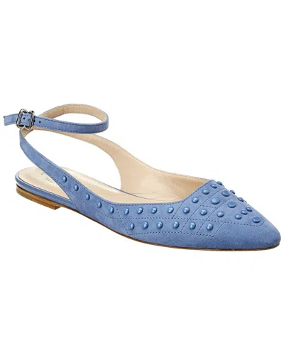 Tod's Tods Suede Ankle-strap Flat In Blue